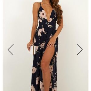 Showpo backless floral Maxi dress